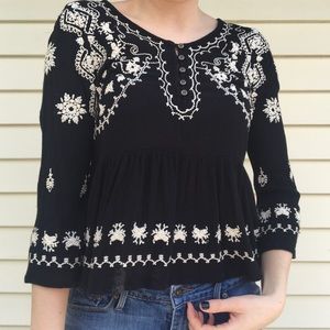 Forever 21 Embroidered Top